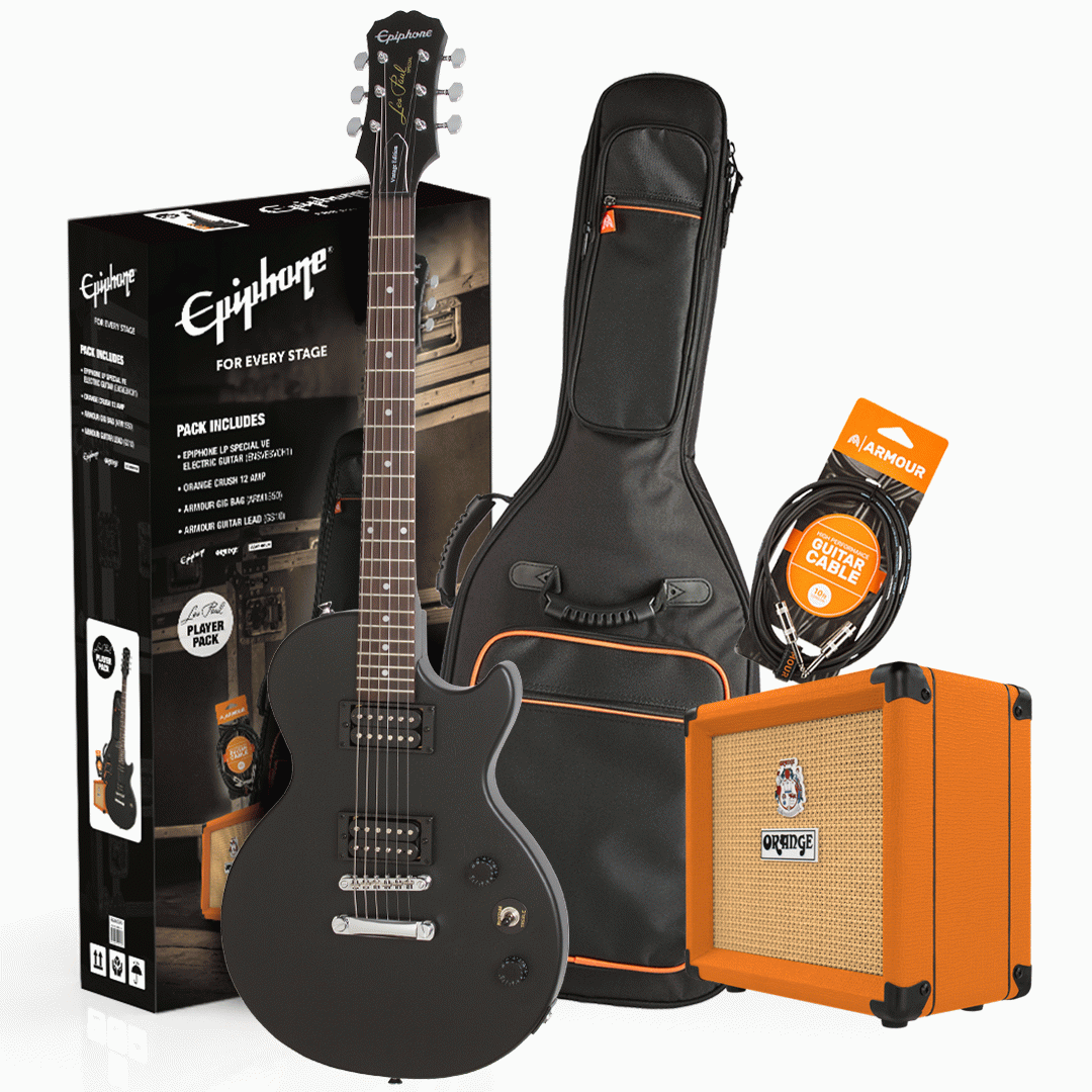 Epiphone Les Paul Special E1 Electric Guitar Pack in Ebony
