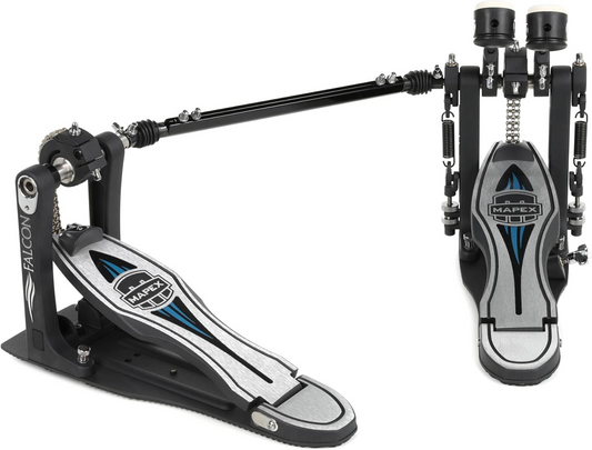 Mapex Falcon Double Pedal Double Chain Drive with Falcon Beater Including Weights Bass Drum Pedal