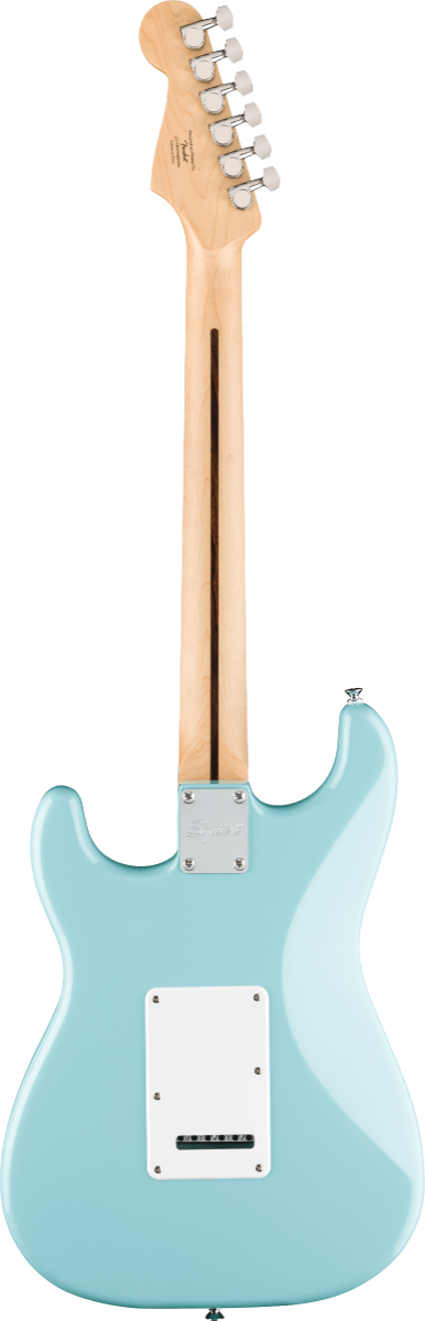 Squier FSR Squier Sonic Stratocaster HSS, Maple Fingerboard, White Pickguard in Tropical Turquoise