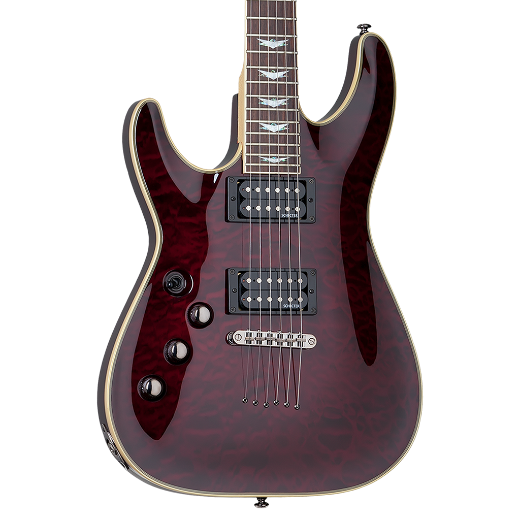 Schecter Omen Extreme 6 Left Handed in Black Cherry