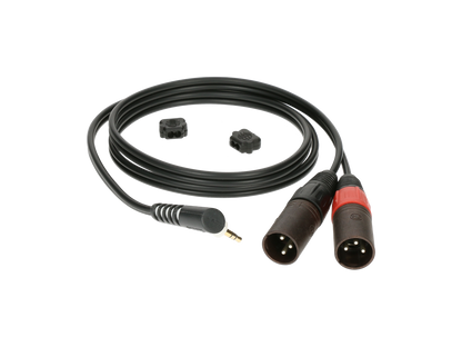Klotz AY9A0200 2m Y Cable Angled Stereo Mini Jack 2xXLRM