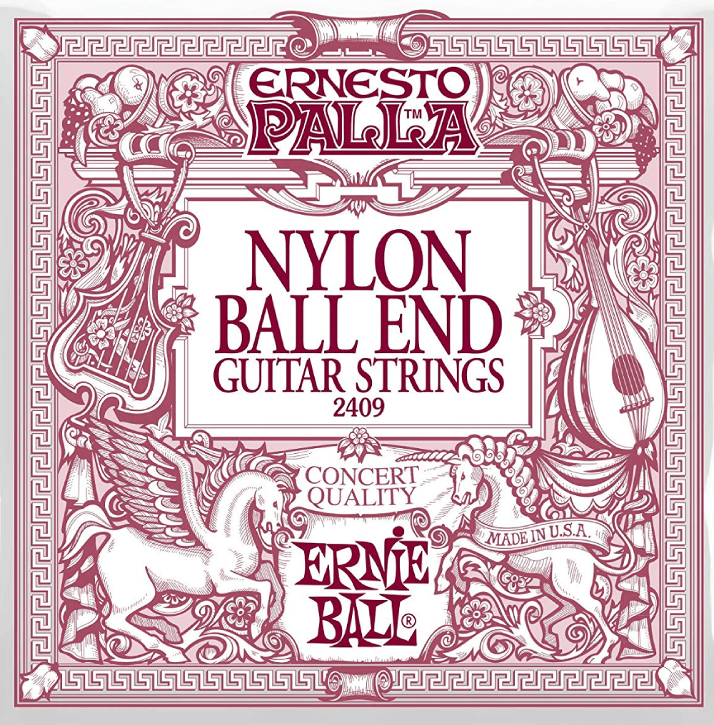 Ernie Ball 2409 Ernesto Palla Nylon Black and Gold Classical Guitar Strings 28-42 Gauge