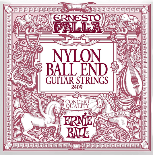 Ernie Ball 2409 Ernesto Palla Nylon Black and Gold Classical Guitar Strings 28-42 Gauge