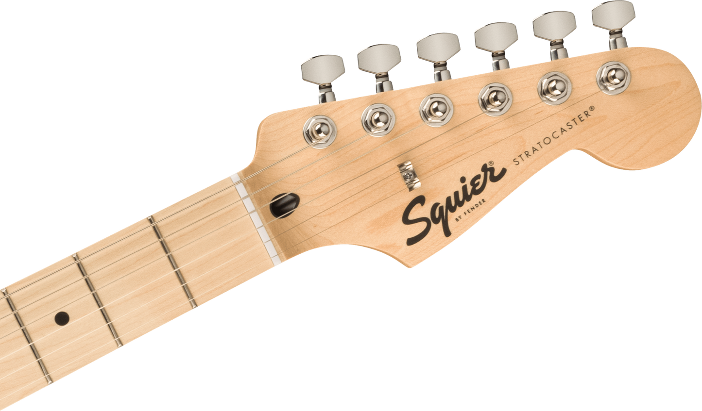 Squier FSR Squier Sonic Stratocaster HSS, Maple Fingerboard, White Pickguard in Arctic White