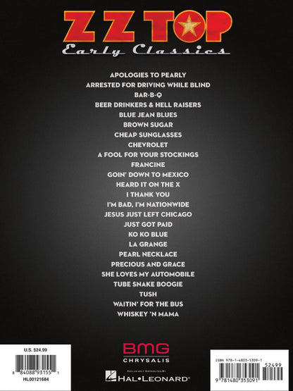 ZZ Top Guitar Classics Recorded Version Guitar Tab