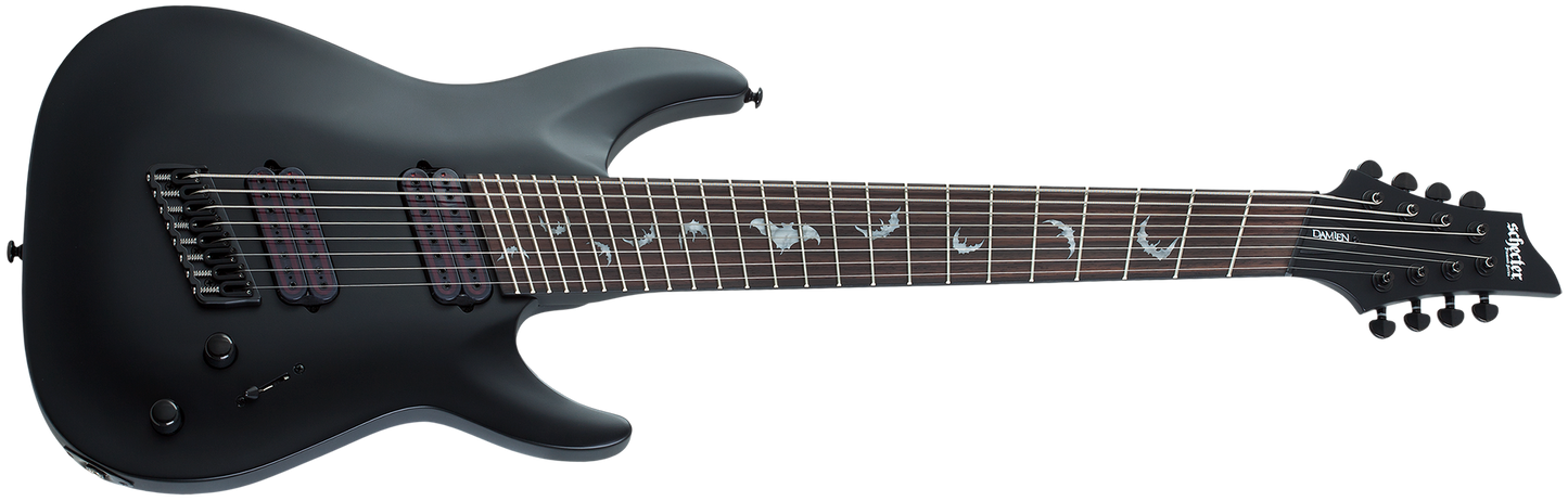 Schecter Damien 8 Multiscale 8 String in Satin Black