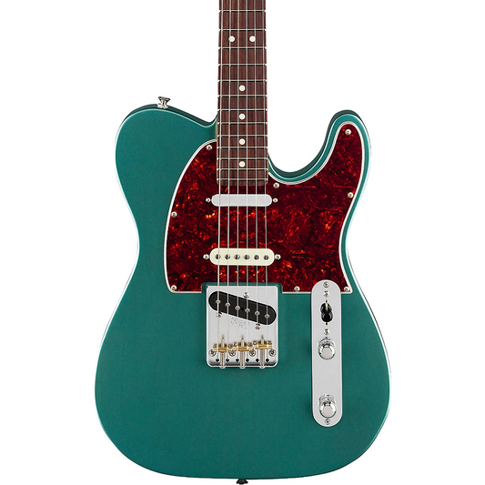 Fender American Professional Classic Telecaster SSS Electric Guitar, Rosewood Fingerboard in Faded Sherwood Green Metallic