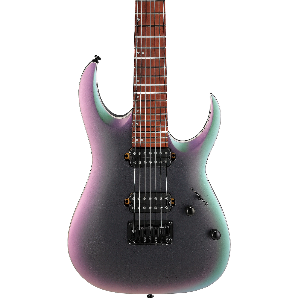 Ibanez RGA742EX 7-String Electric Guitar in Black Aurora Burst Matte