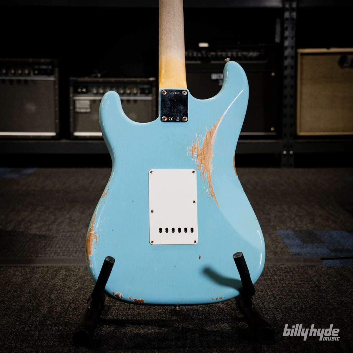 Fender Custom Shop Limited Edition 1964 L-Series Stratocaster Heavy Relic Electric Guitar in Aged Daphne Blue