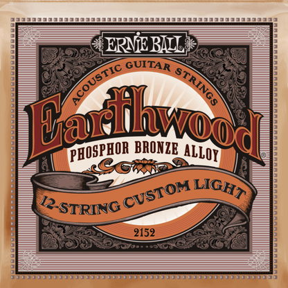 Ernie Ball Earthwood Custom 12 String Light Phosphor Bronze Acoustic Guitar Strings 10-48 Gauge