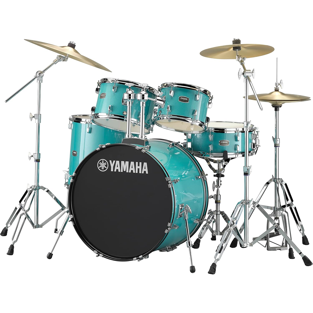 Yamaha Rydeen Euro 5-Piece Drum Kit in Turquoise Glitter