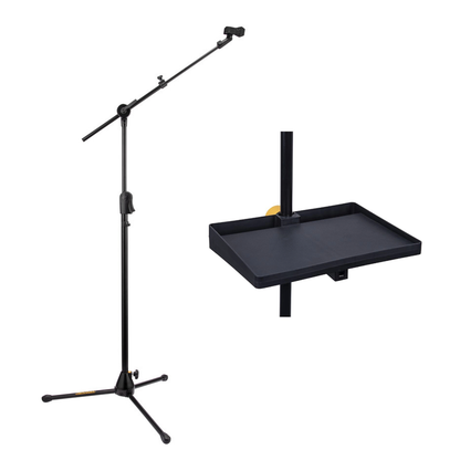 Hercules MS523B PRO EZ Clutch Tripod Hideaway Boom Mic Stand w/ BONUS STAND TRAY