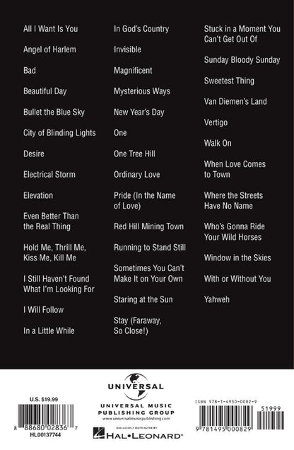 U2 Guitar Chord Songbook