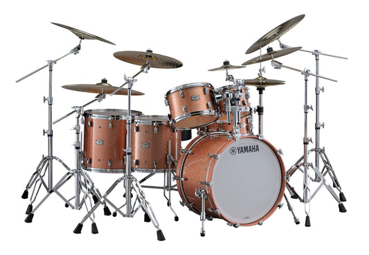 Yamaha Absolute Hybrid Maple 5-Piece Drum Kit (10T, 12T, 16F, 22B, 14S)  in Pink Champagne Sparkle