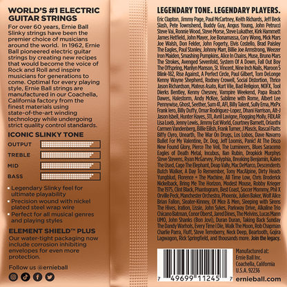 Ernie Ball Turbo Slinky Nickel Wound Electric Guitar Strings 3 Pk 9.5-46 Gauge