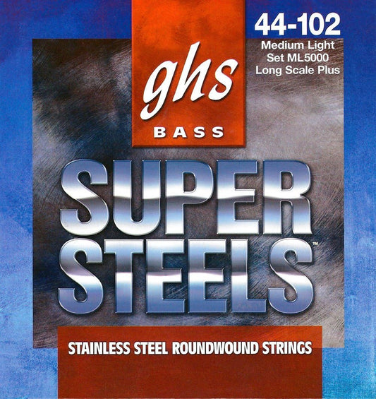 GHS ML5000 Bass Super Steels Guitar Strings 44-102 Gauge