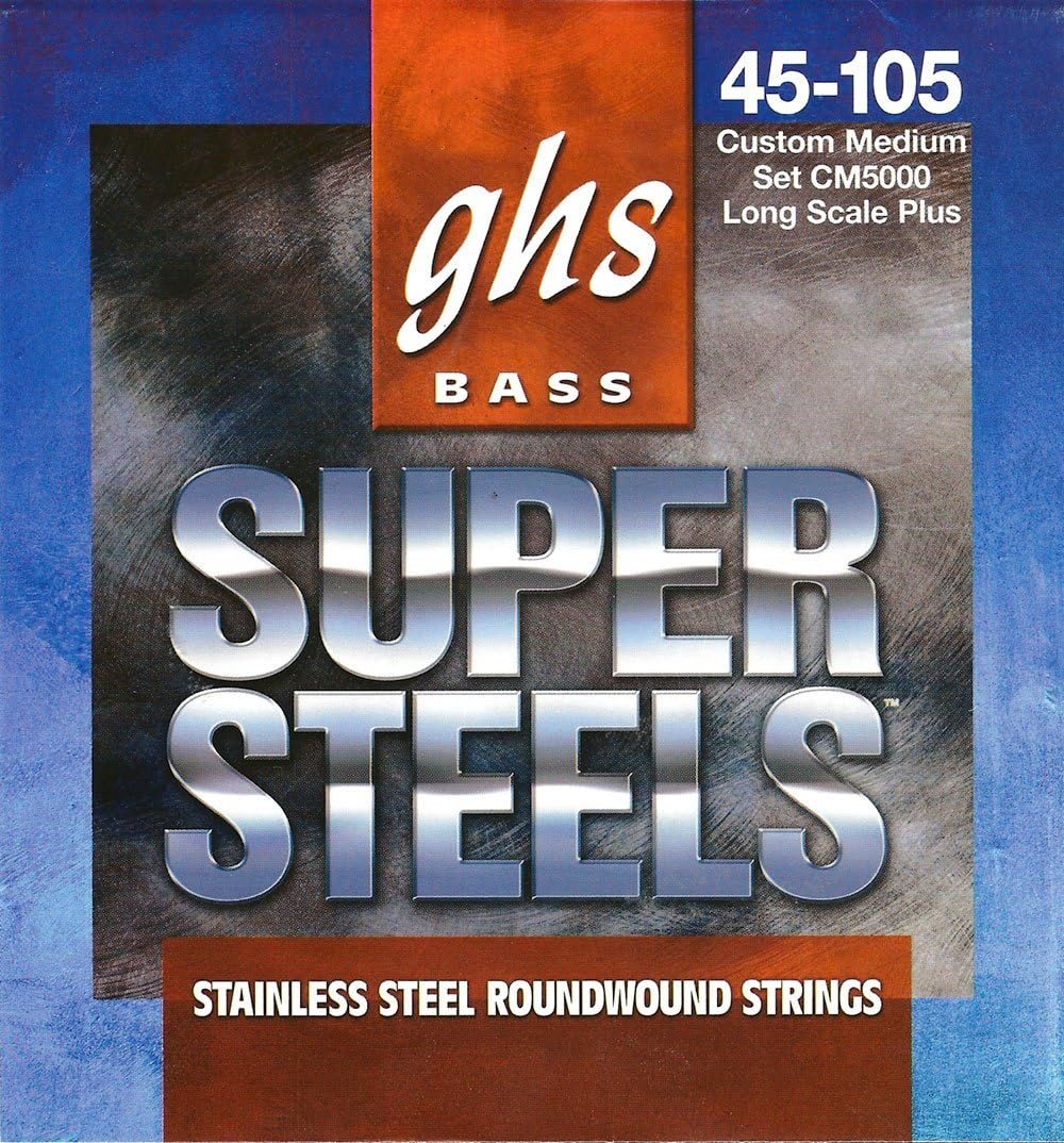 GHS CM5000 Super Steels Bass Guitar Strings 45-105 Gauge