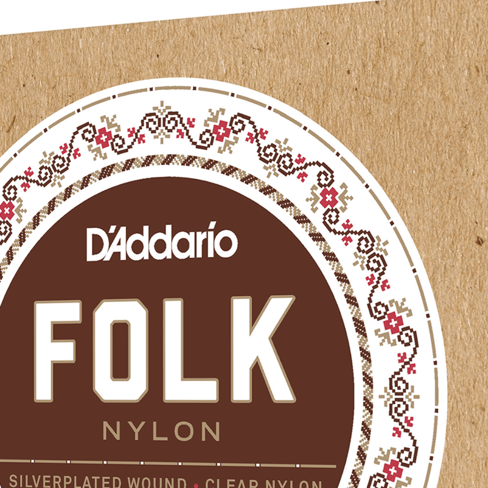 D'Addario EJ32C Folk Nylon Normal Tension Ball End Classical Guitar Strings
