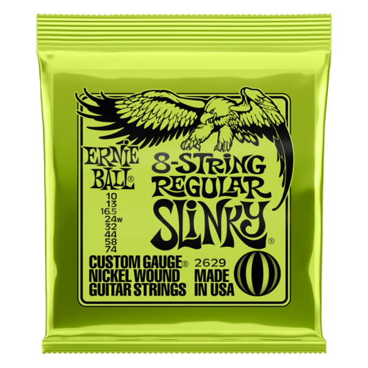 Ernie Ball Slinky Nickel Wound 8 String Electric Guitar Strings 10-74 Gauge