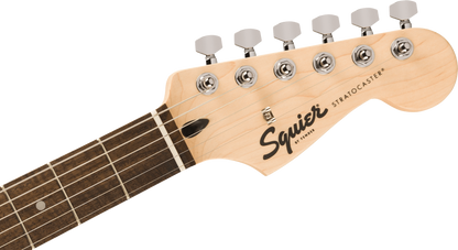 Squier FSR Squier Sonic Stratocaster HT HSS, Laurel Fingerboard, White Pickguard in Arctic White