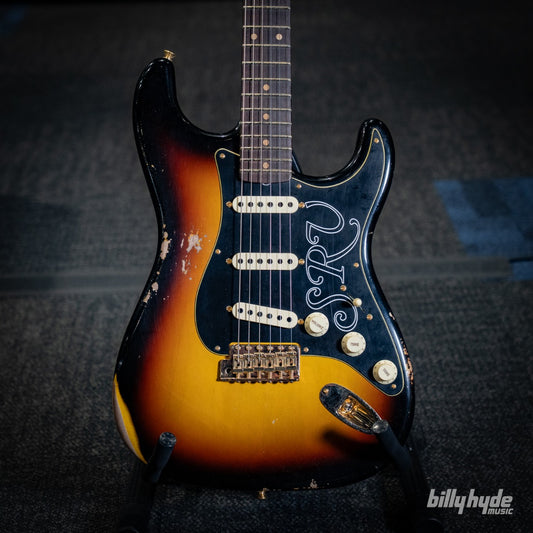 Fender Custom Shop Stevie Ray Vaughan Signature Stratocaster Relic with Closet Classic Hardware Electric Guitar in Faded 3-Color Sunburst