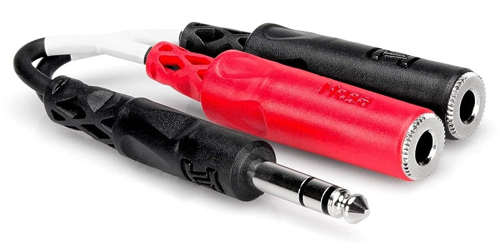 Hosa YPP117 1/4" TRS to Dual 1/4" TSF Stereo Breakout Cable