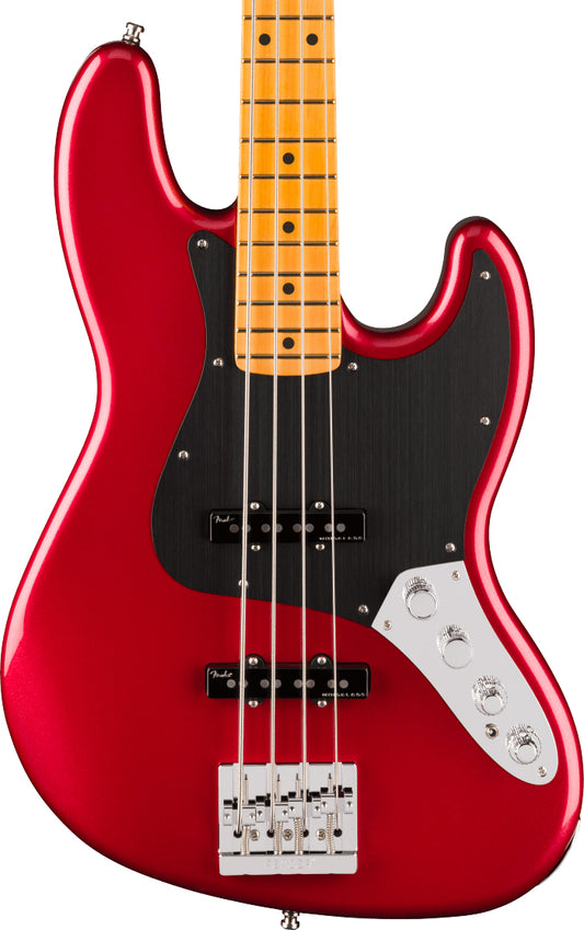 Fender American Ultra II Jazz Bass, Maple Fingerboard in Sinister Red