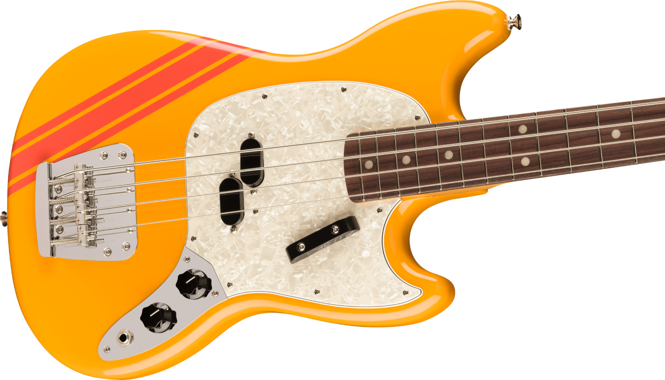 Fender Vintera II '70s Competition Mustang Bass, Rosewood Fingerboard in Competition Orange