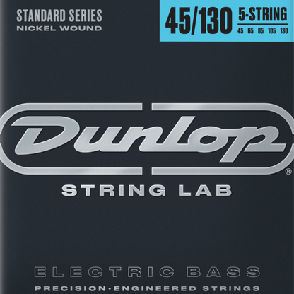 Jim Dunlop DBN45130  Nickel Wound Steel 5 String  Bass Guitar Strings, 45 - 130 Gauge