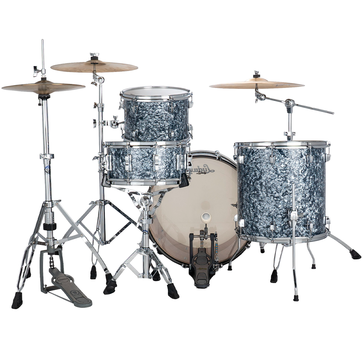Ludwig NeuSonic FAB 3-Piece Shell Pack in Steel Blue Pearl
