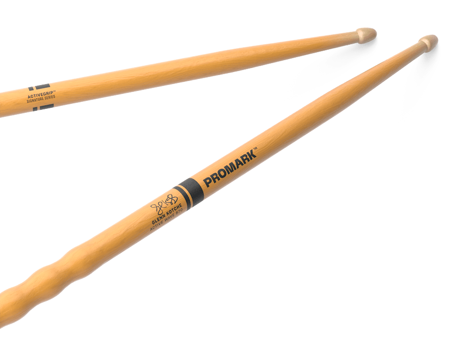 Promark Glenn Kotche Active Wave ActiveGrip Clear Hickory Drumstick