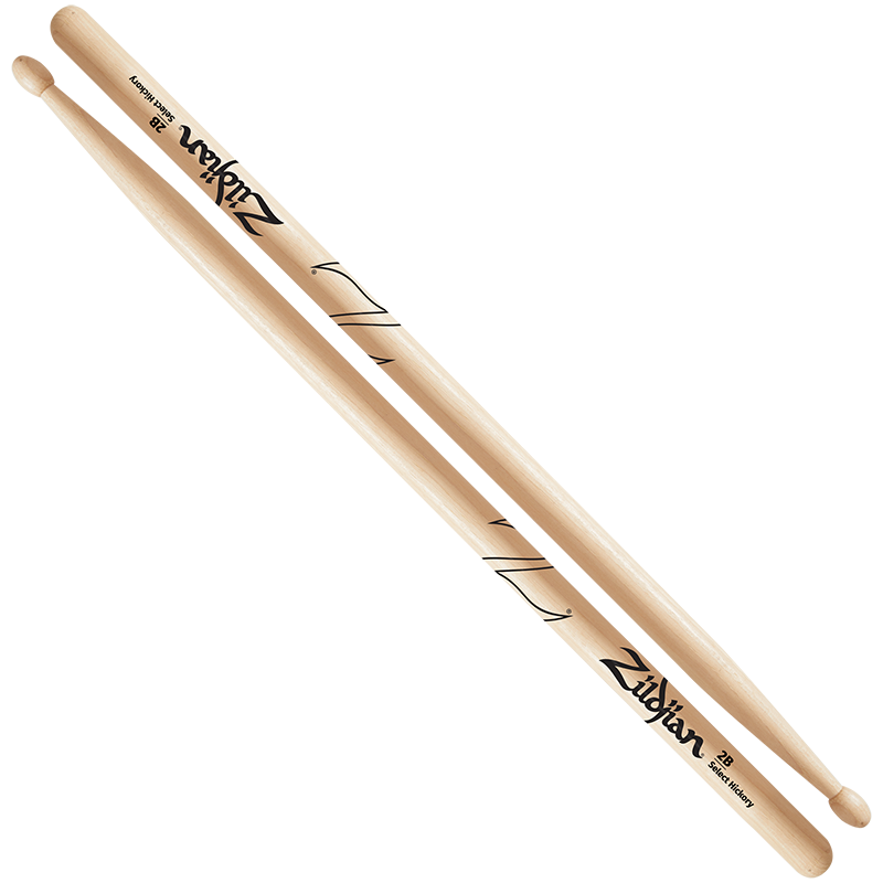 Zildjian Hickory Series 2B Wood Tip Drumsticks