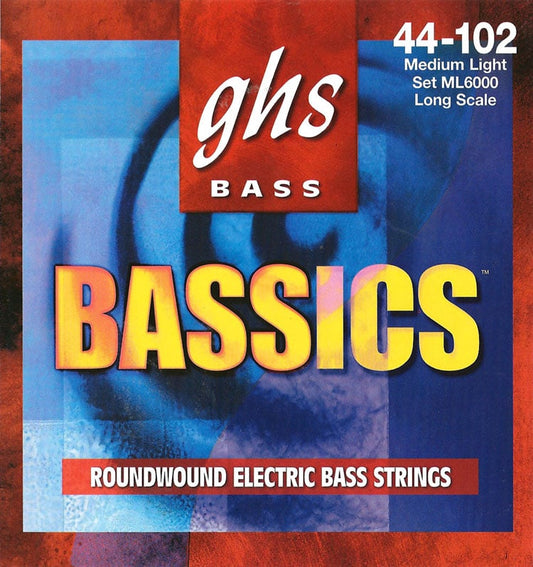 GHS ML6000  Bassics Bass Guitar Strings  44-102 Gauge