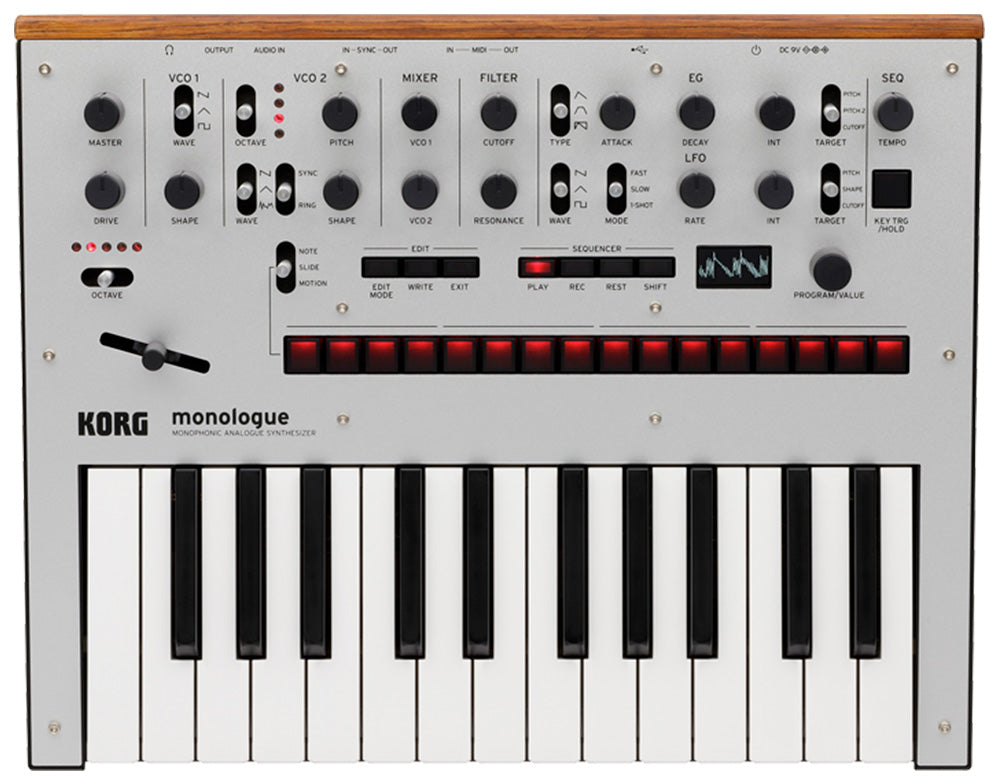 KORG Monologue Analog Monophonic Synthesizer in Silver