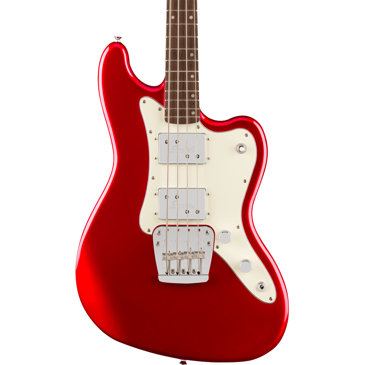 Squier FSR Paranormal Rascal Bass HH in Candy Apple Red | DAMAGED