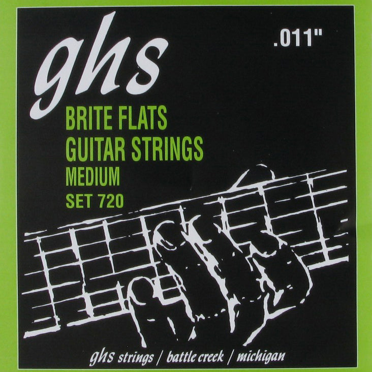 GHS 720 Brite Flats Electric Guitar Strings Medium 11-50 Gauge
