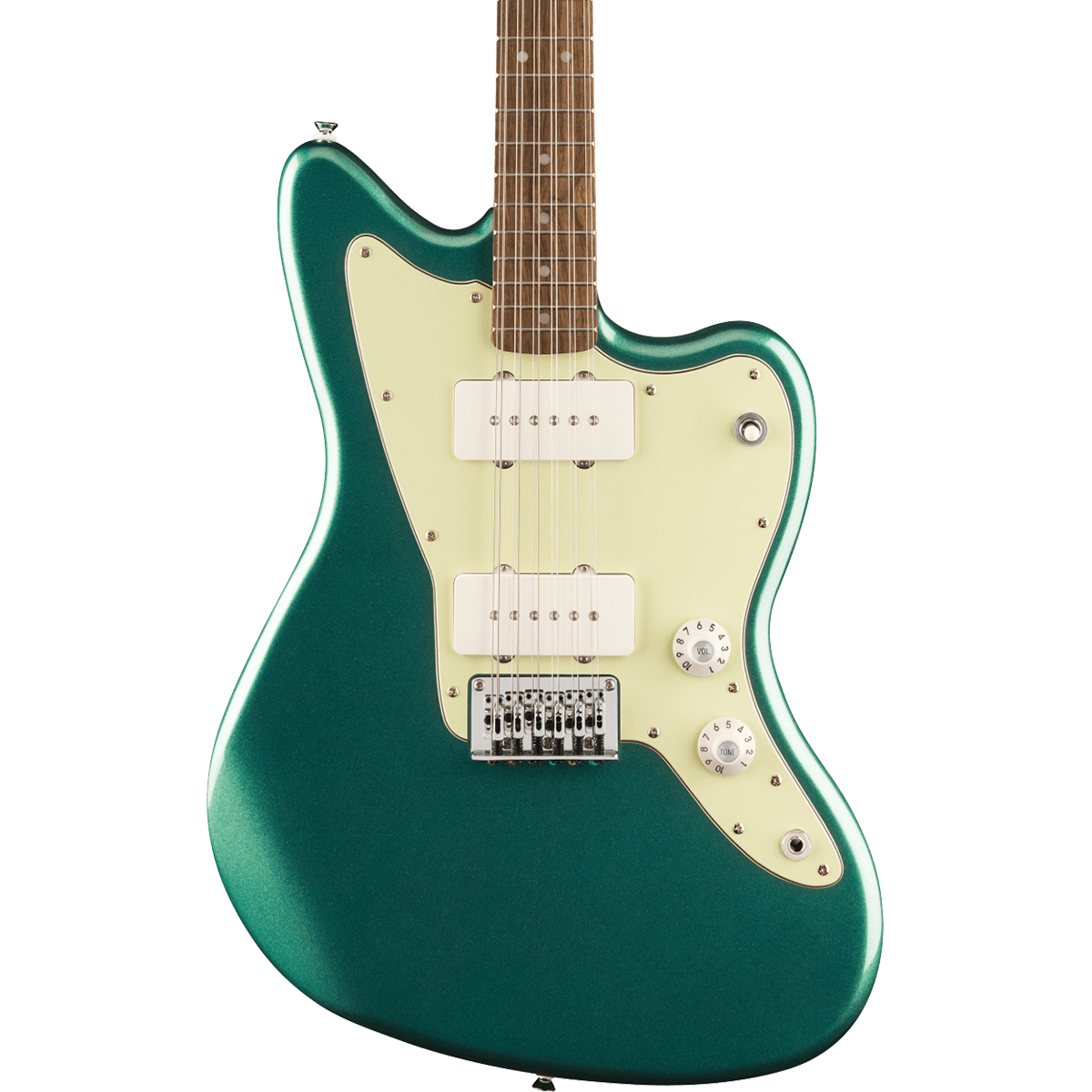 Squier FSR Paranormal Jazzmaster XII, Laurel Fingerboard, Mint Pickguard, Matching Headstock in Sherwood Green