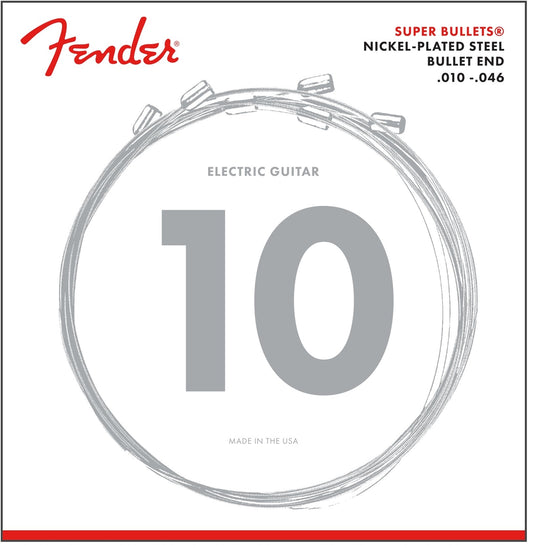 Fender 3250R Super Bullets Nickel Steel Electric Guitar Strings .010-.046 Gauge