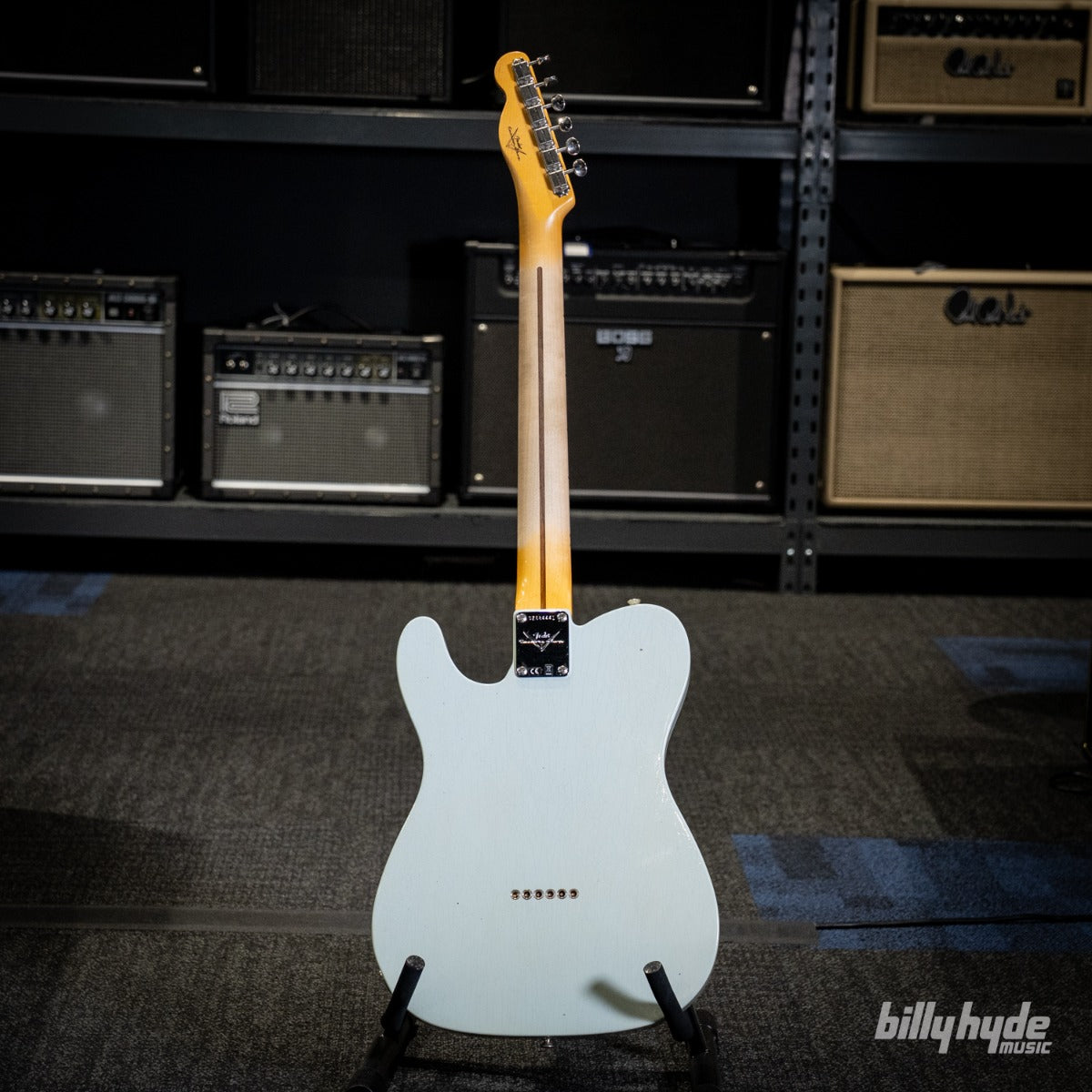 Fender Custom Shop 1955 Telecaster Journeyman Relic with Closet Classic Hardware Electric Guitar in Super Aged Sonic Blue