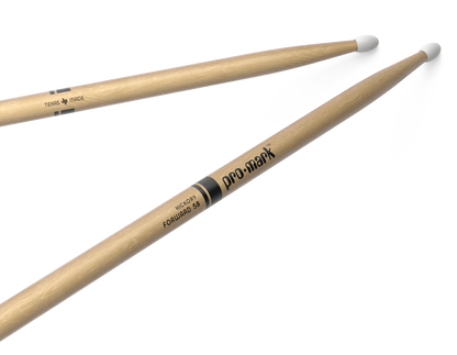 Promark Forward 5B Lacquered Hickory Nylon Tip Drumsticks