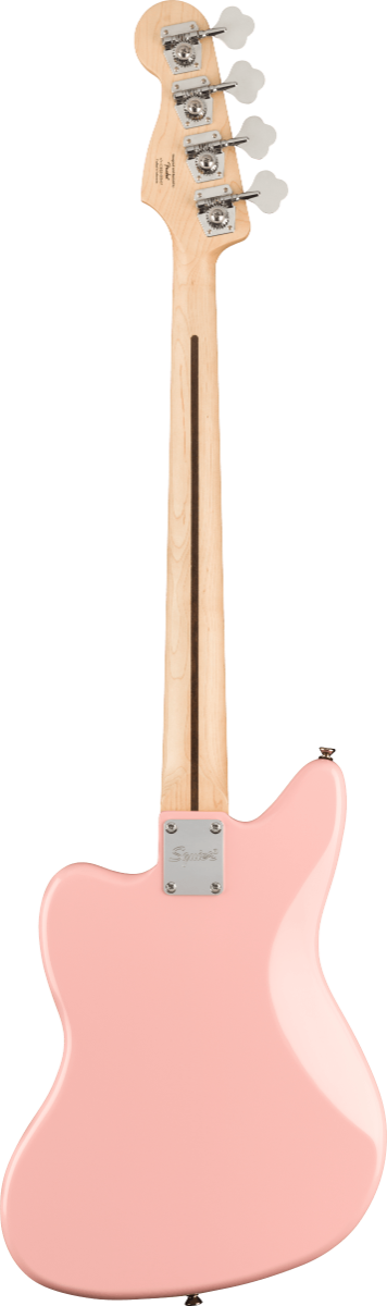 Squier FSR Affinity Series Jaguar Bass H, Laurel Fingerboard, Mint Pickguard, Matching Headstock in Shell Pink