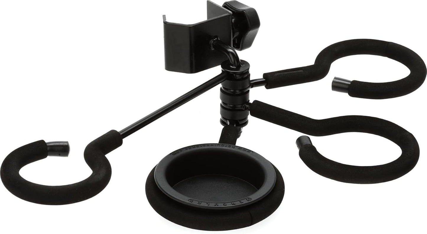Hercules HA100 Mute Holder Clamps to Mic Stand