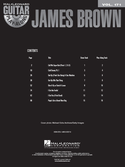 James Brown Guitar Play Along Volume 171 BK/CD
