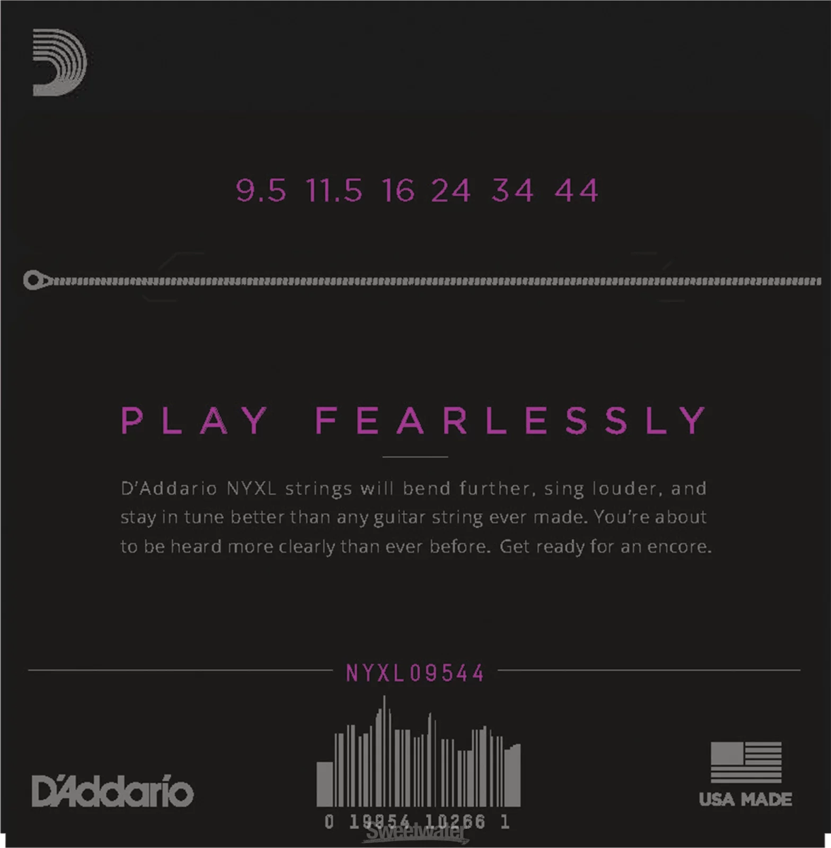 D'Addario NYXL09544 Nickel Wound Electric Guitar Strings Super Light Plus 9.5-44 Gauge