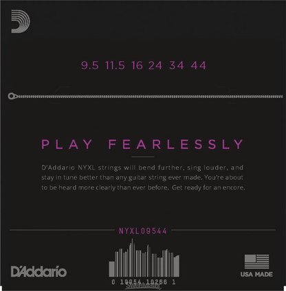 D'Addario NYXL09544 Nickel Wound Electric Guitar Strings Super Light Plus 9.5-44 Gauge