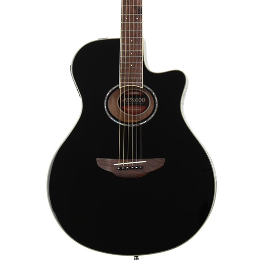 Yamaha APX600 Thinline Acoustic Electric Guitar in Black