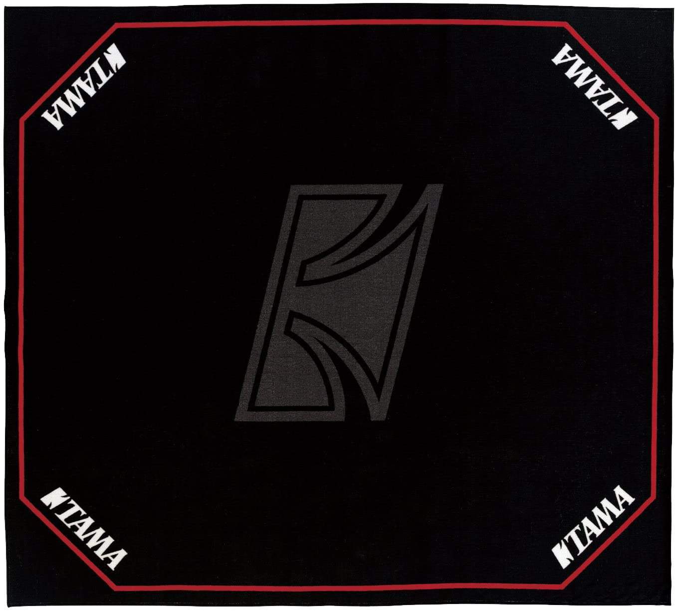 Tama TDR TL Drum Rug in Black and Red Lined