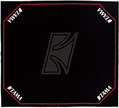Tama TDR TL Drum Rug in Black and Red Lined