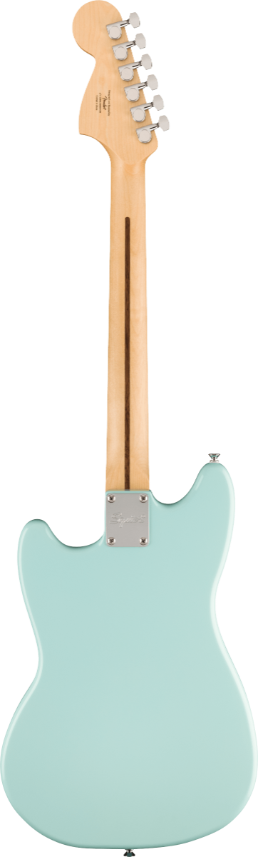 Squier FSR Squier Sonic Mustang HH, Maple Fingerboard, White Pickguard in Sonic Blue