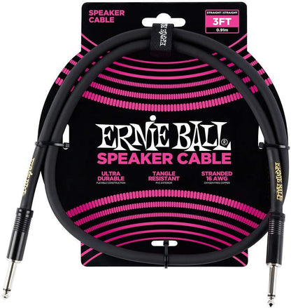 Ernie Ball Straight to Straight Speaker Cable 3 ft